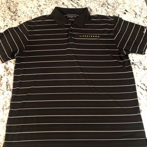 Mens Black Nike Golf shirt-  Large Livestrong- Dri Fit - Black